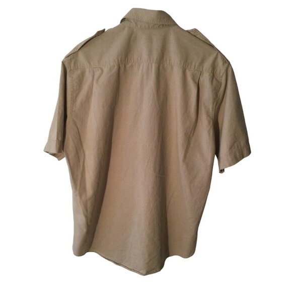 Rare Gadol Little Palm Island X The keys Men's XL Xtra Large Khaki Fishing Shirt - Picture 2 of 6